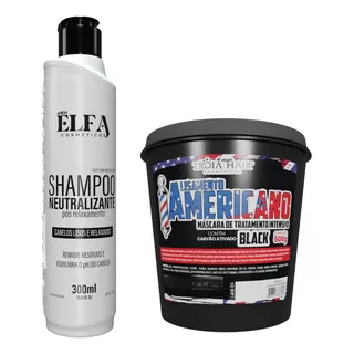 Alisamento Americano Black 500g+ Shampoo Neutralizante 300ml