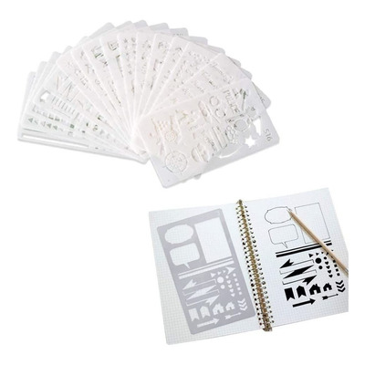 54 Piezas Bullet Stencils Set Diario Planner Plantillas...