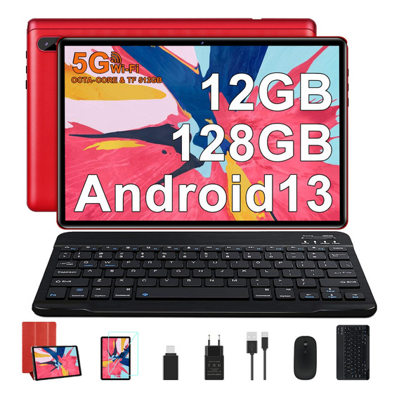 Tablet  Facetel FACETEL Q6 Q6 10.1" 128GB roja y 12GB de memoria RAM