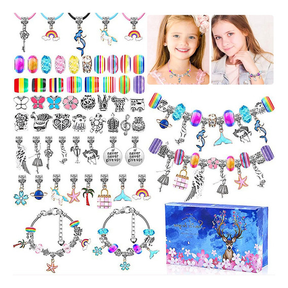 Juego De Charms Para Hacer Pulsera 112 Uds Diy Para Niñas