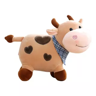 Peluche De Vaca Para Niño Niña Color Cafe, Rosa De 23cm