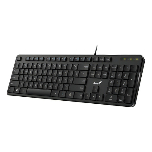 Teclado Genius Slimstar M200 Usb Multimedia Black Color del teclado Negro
