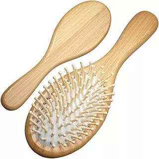 Cepillo Madera Bamboo Anti Frizz