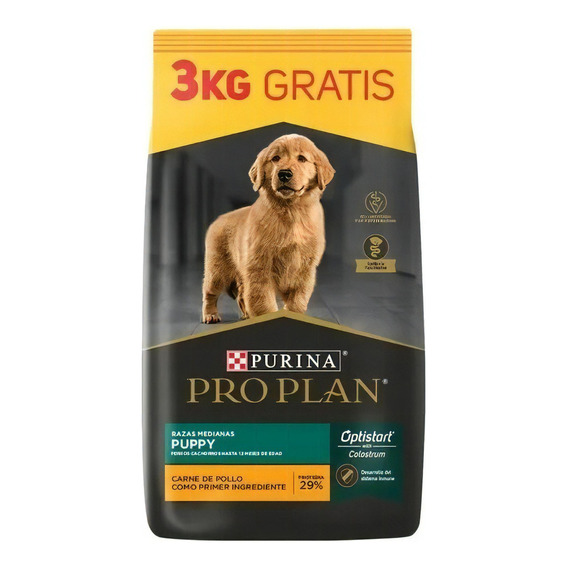 Alimento Pro Plan Complete  De Perro Pro Plan Puppy Razas Medianas para perro cachorro de raza mediana sabor pollo y arroz en bolsa de 18 kg