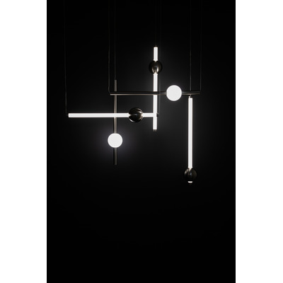 Colgante Led Instal1 Vertical Baston Acero Deco Moderno Cie