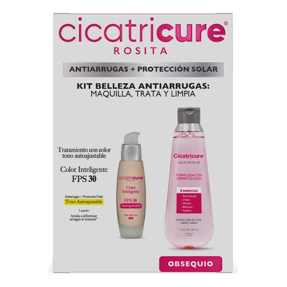 Cicatricure Antiarrugas Kit Maquillaje Fps 30 + Agua Micelar