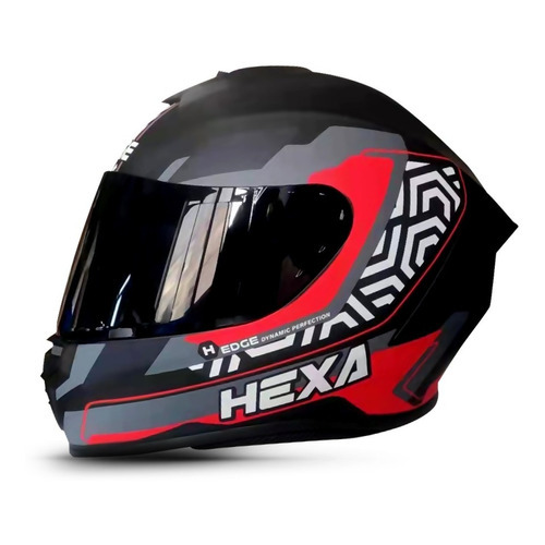 Casco Integral Edge Frankie Hexa Con Certificado Dot Motos Color Rojo Tamaño del casco 2XL