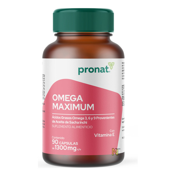 Pronat Omega Maximum - Omega 3, 6, 9 -  90 Caps - Sabor Natural