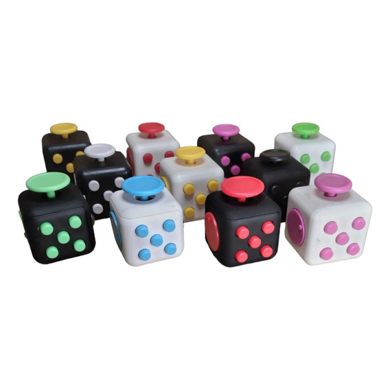 Pack  De 3 Fidget Cube Antiestrés / 6 Func Colores Surtidos