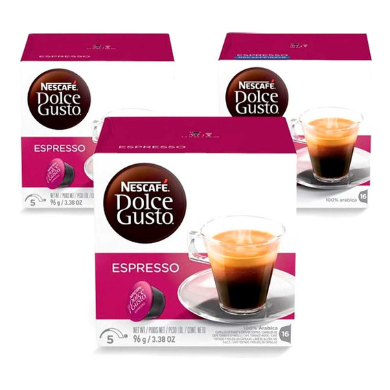 Promo Pack 3x2 Nescafe Dolce Gusto 3 Cajas X 16 Unidades