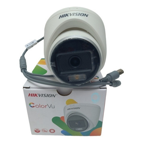 Camara Domo Hikvision Turbo Hd 2mp Dia Y Noche Colorvu 20mts Color Blanco