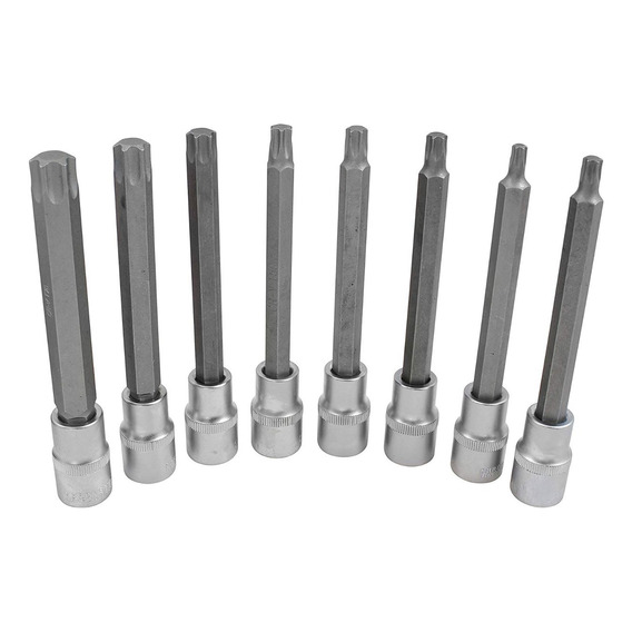 Juego Tubos Torx Extra Largos 8pzas Enc 1/2'' Eurotech