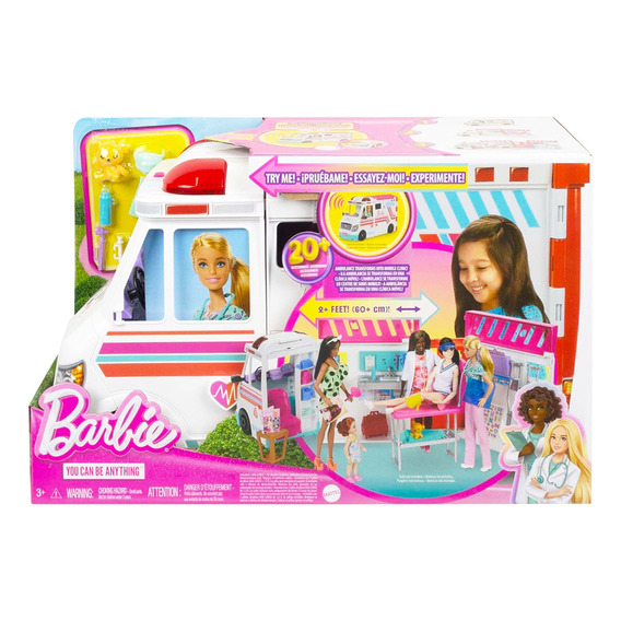 Barbie Ambulancia Set Clinica De Atencion Medica Mattel