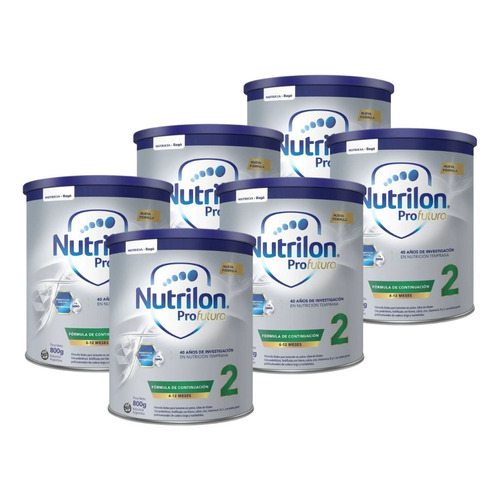 Pack Nutrilon Profutura 2 de 6 a 12 meses lata de 800g por 6 unidades