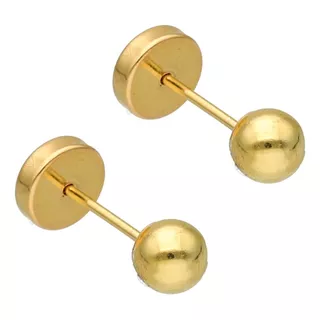 Aro Abridor Lili Oro 18k Bolita 4mm Li-104 - Envió Gratis