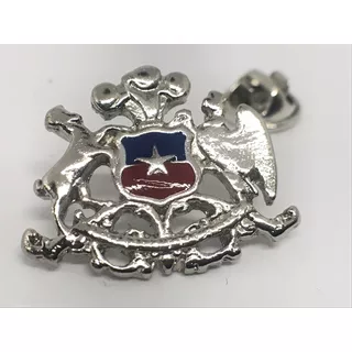 Pin Escudo Chile Plateado