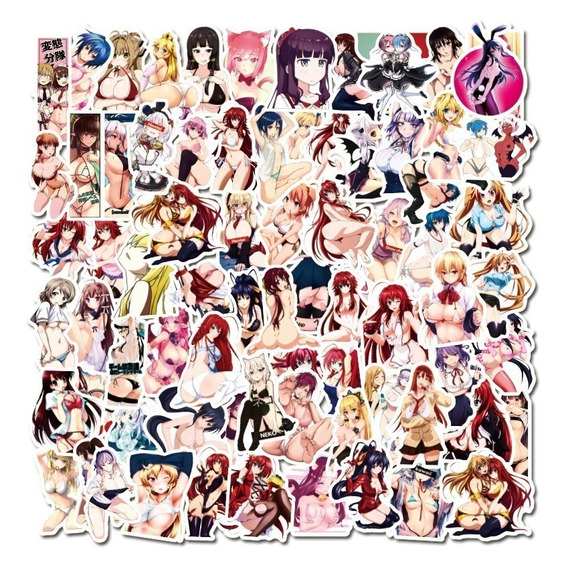 100 Stickers Anime Chicas Sexy - Ecchi - Hentai Version 2