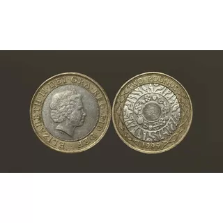 Moneda 2 Libras Gran Bretañana Reino Unido 1999