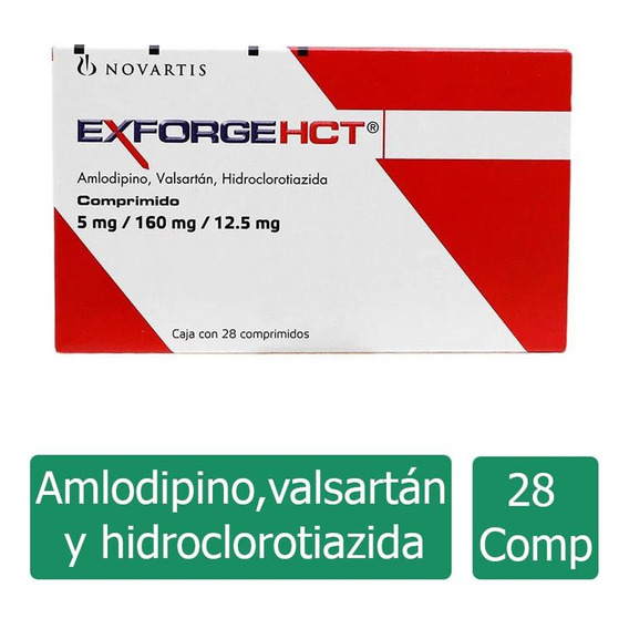 Exforge Hct 5mg / 160mg / 12.5mg Caja Con 28 Comprimidos