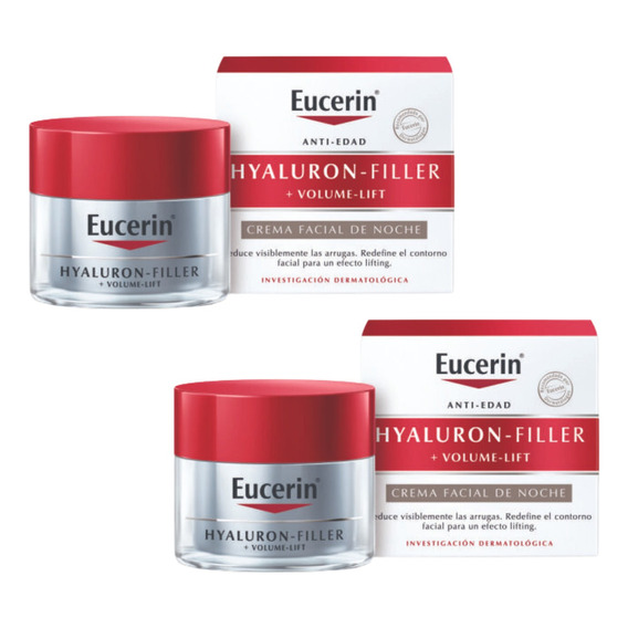 Combo X2 Eucerin Crema Noche Hyaluron Filler+volum Lift 50ml