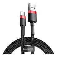 Cable Usb Tipo C 2.0 Baseus Rojo/negro Con Entrada Usb Salida Usb-c
