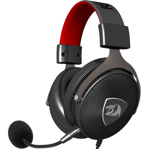 Auricular Gamer Redragon H520 Icon Multiplataforma Pc Ps4 Color Negro y Rojo Luz Negro