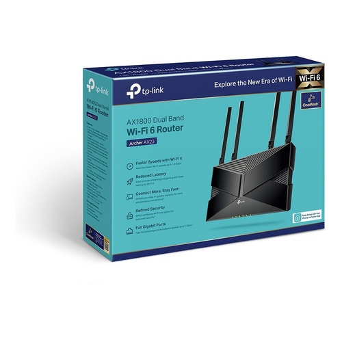 Tp-link Archer Ax23 Wi-fi 6 Router Dual Band Ax1800 Color Negro