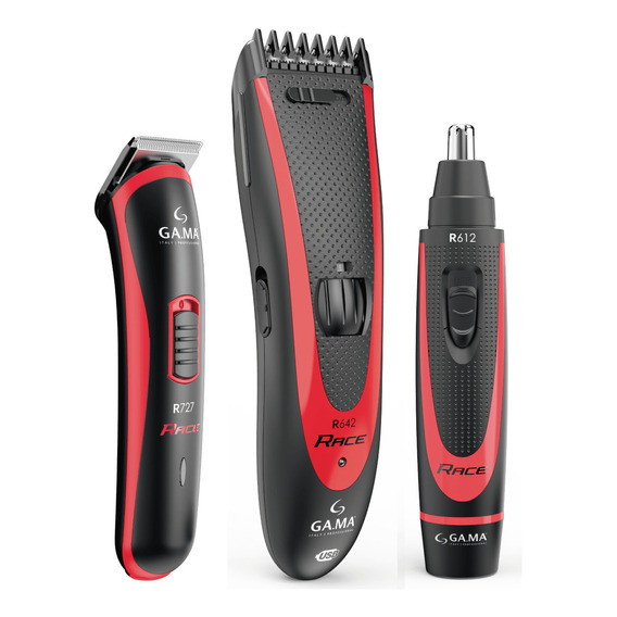 Kit Corta Pelo+nose Trimmer+ Corta Barba Gama Race R649 