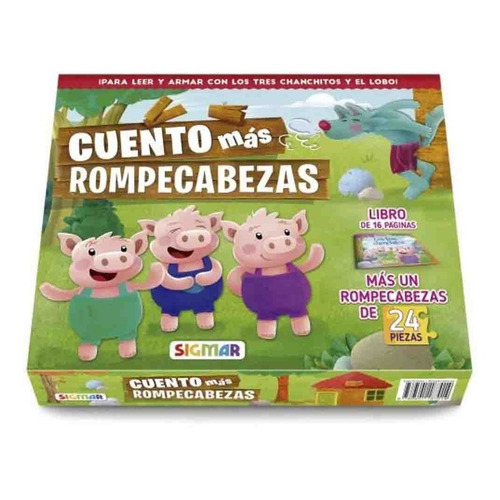 Cuento Mas Rompecabezas - Tres Cerditos  - Varios