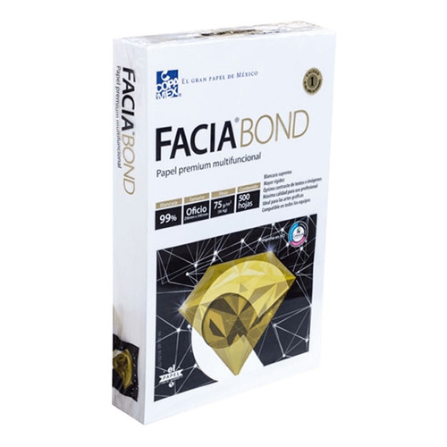 Papel Facia Bond Oficio P/5k - Facia Bond Oficio /vc Color Blanco