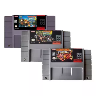 Pack Trilogia Donkey Kong Country 1, 2 & 3 Snes R-pr0 Fisico