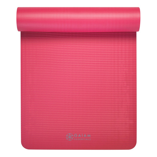 Mat Yoga Fitnes Gaiam 10mm C/correa Premium Ecológico El Rey Color Rosa