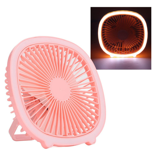 Mini Ventilador Lampara Led Mini Fan 3 Velocidade Recargable Color de la estructura Rosa