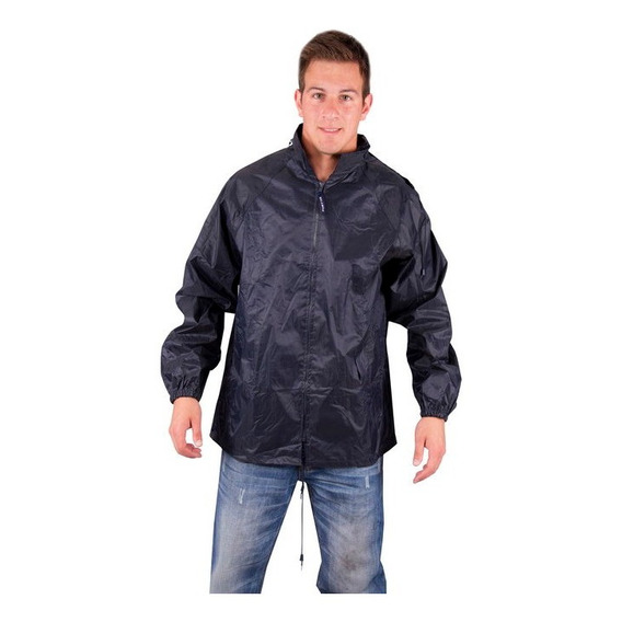 Campera Pilot Lluvia Impermeable Unisex Nylon Pvc C/capucha