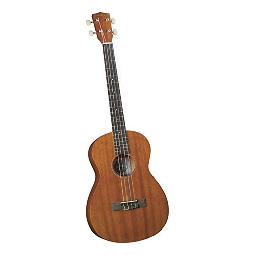 Ukelele Baritono De Caoba Natural De Lujo Con Cabeza De Dia