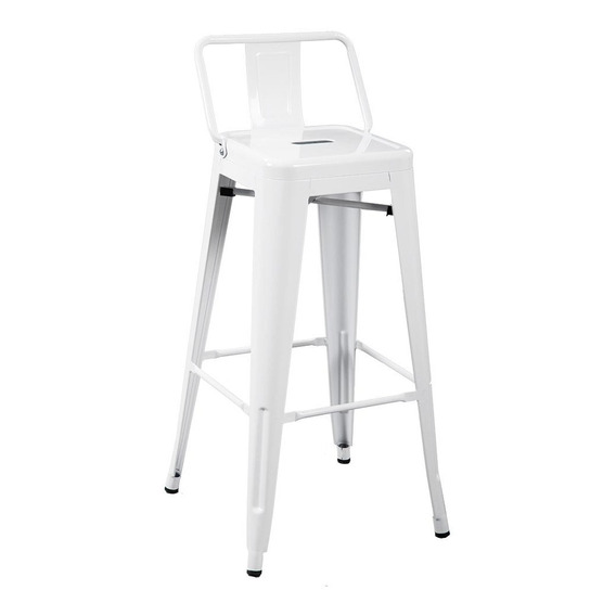 Taburete Bar Metal Tolix Blanco