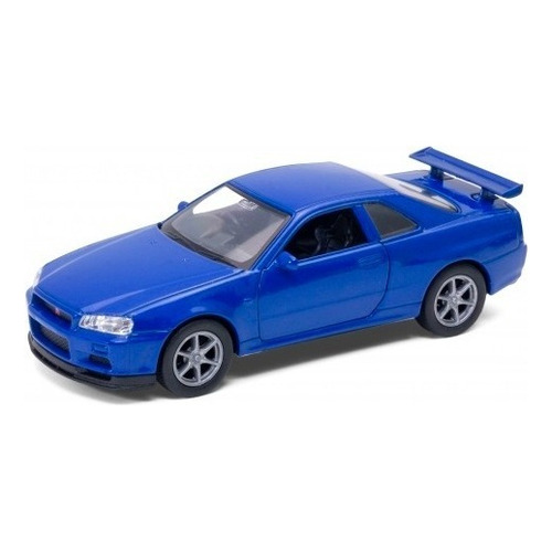 Welly Nissan Skyline Gt-r R34 Azul Metal 1:34 43798cw Color Azul