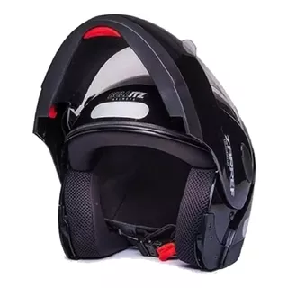 Capacete Articulado Para Moto Zarref Classic Preto Fosco 