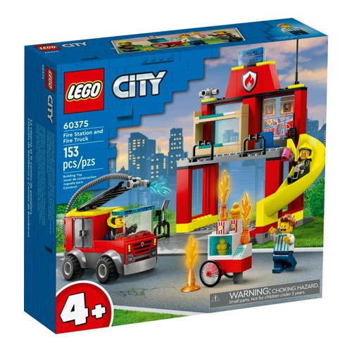 Kit Lego City Parque Y Camión De Bomberos 60375 - 153 Piezas