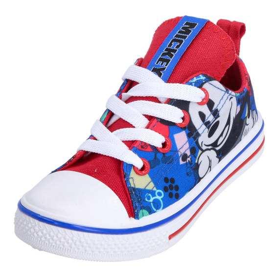 Zapatilla Lona Baja Mickey Azul