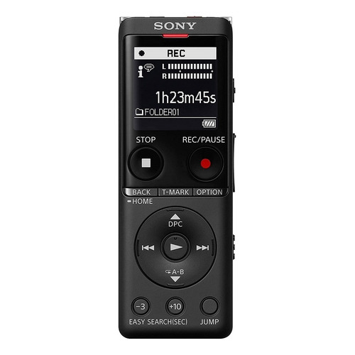 Grabadora Voz Digital Periodista Sony Ux570 Portátil Usb 4gb Color Negro