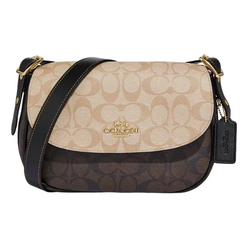 Bolsa Coach Original Macie Saddle Bag Signature Cafe Xbody Color