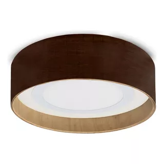 Plafon Para Techo Led  De Madera Estilo Nordico 24w Ø35x10cm