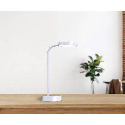 Lampara De Escritorio Led Saveira Blanca Flexible Tl200b Mks