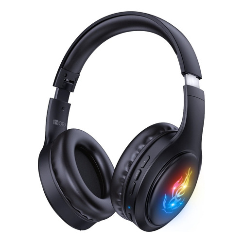 Audífonos Inalámbricos 1hora Diadema Bluetooth Aut202 Color Negro Luz RGB