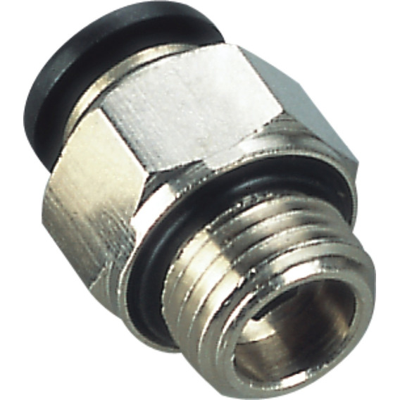 Conector Neumático Recto P/tubo 4mm, Rosca M5