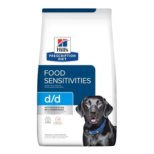 Alimento Hill's Prescription Diet Food Sensitivities d/d para perro adulto todos los tamaños sabor papa y salmón en bolsa de 25lb