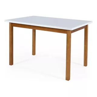 Mesa De Jantar Elisa Ambiente 120cm Para Cozinha Moderna Cor Da Tampa Branco