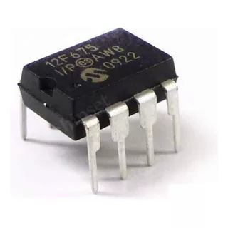 10pç - Pic12f675-i/p - Microchip - Dip-08