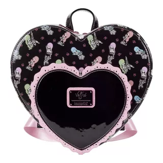 Loungefly Mini Backpack Valfré Bad Bettie Tattoo Heart Color Negro